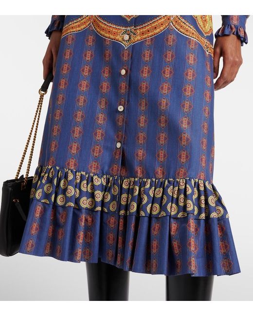 Valentino Blue Voyage Imaginaire Cotton Shirt Dress