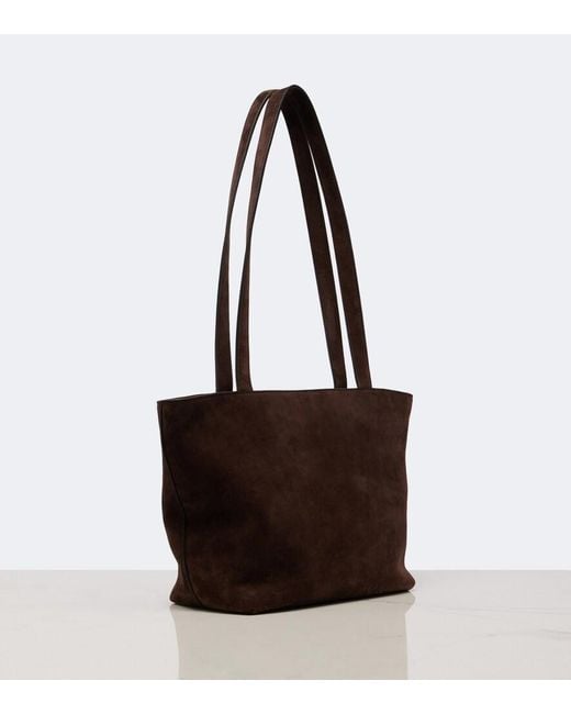 The Row Brown Parker Medium Suede Tote Bag