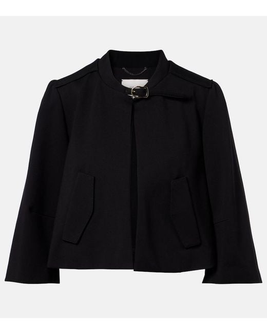 Dorothee Schumacher Black Emotional Essence Jersey Cropped Jacket