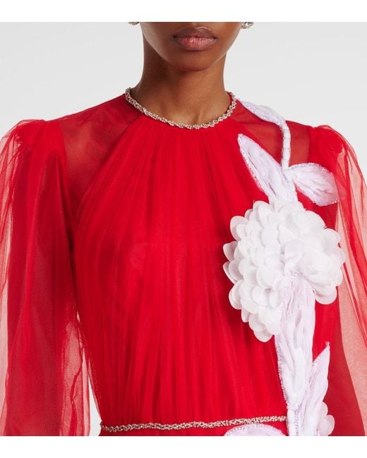 Costarellos Red Bestickte Robe