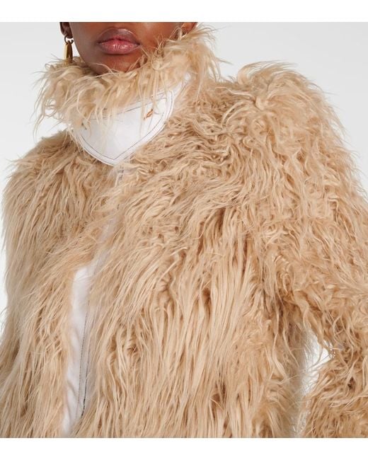 Dries Van Noten Natural Faux Fur Jacket