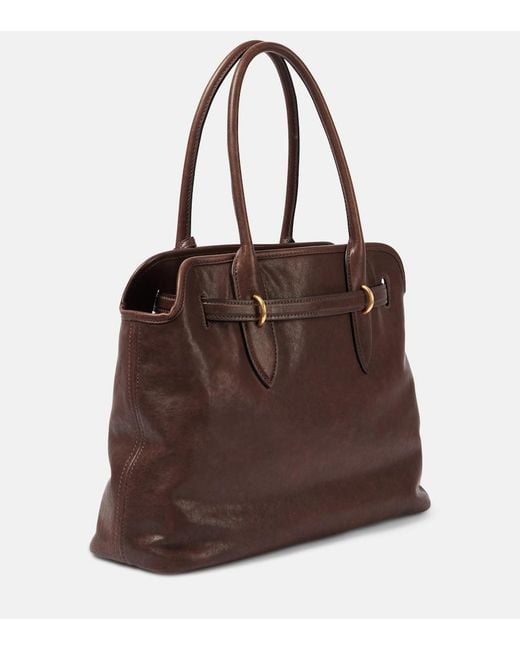Miu Miu Brown Adventure Large Leather Shoulder Bag