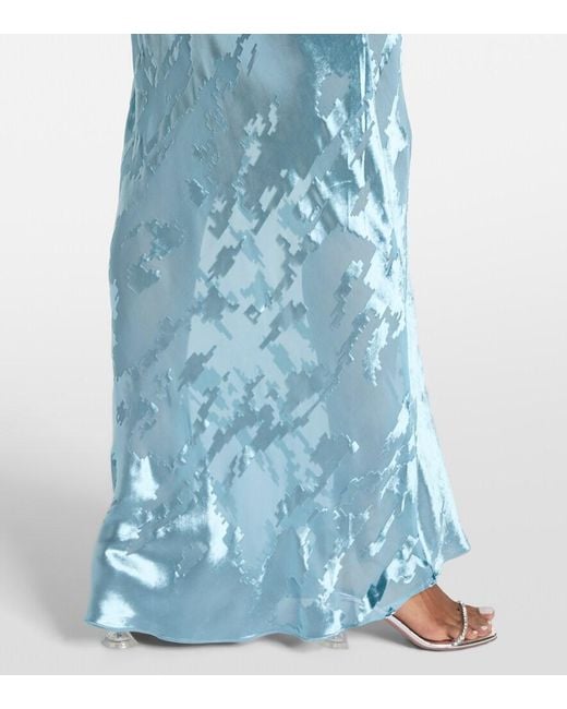 The Sei Blue Asymmetric Velvet Gown