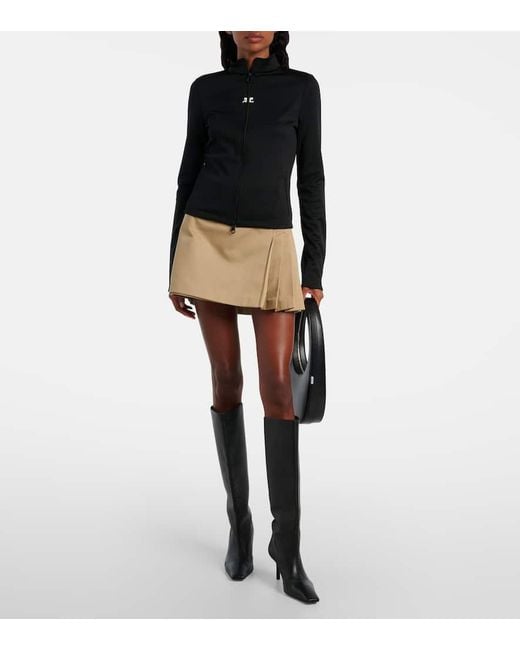 Courreges Black Interlock Jersey Track Jacket