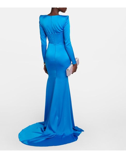 Alex Perry Blue Crepe Gown