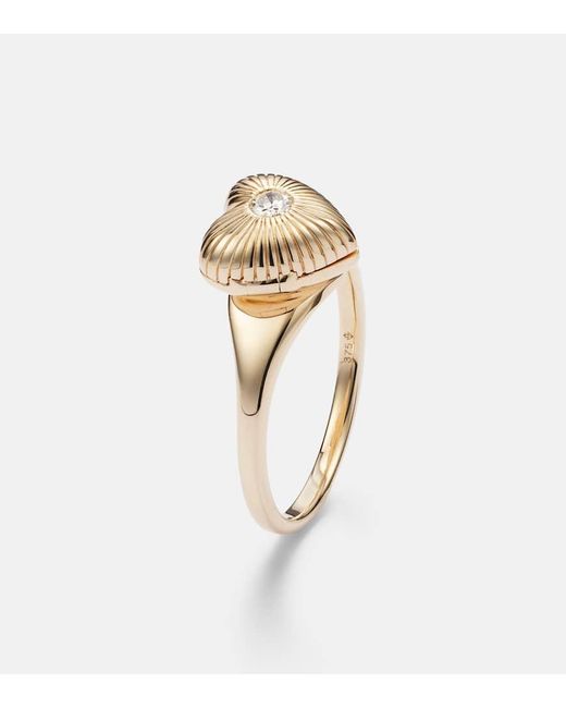 Anillo De Oro De 9 Ct Con Diamante PERSÉE de color White