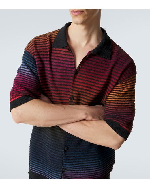 Loewe Red Paula's Ibiza Anagram Cotton-Blend Shirt for men
