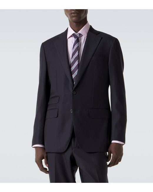 Thom Sweeney Blue Weighhouse Wool Suit for men