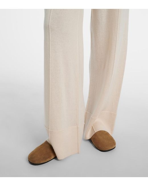 Jardin Des Orangers Natural Wool And Cashmere Wide-Leg Pants
