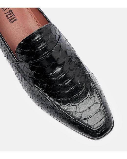 Paris Texas Black Vincent Croc-Effect Leather Loafers