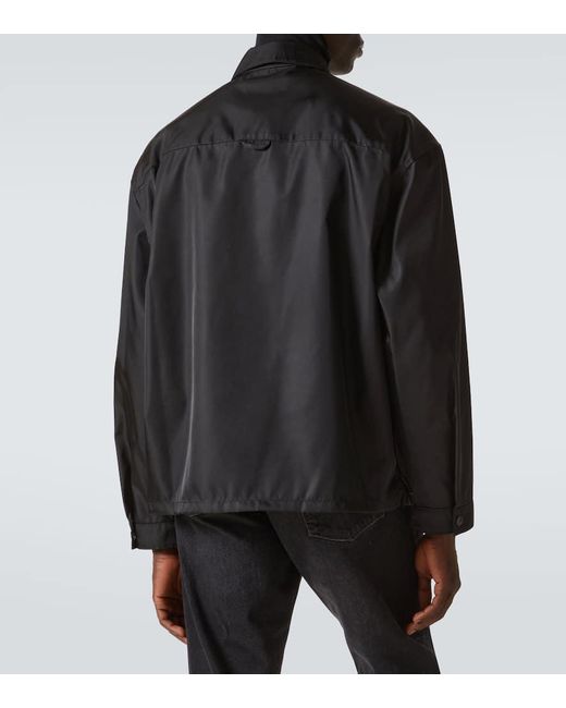 Prada Black Re-Nylon Zipped Overshirt for men