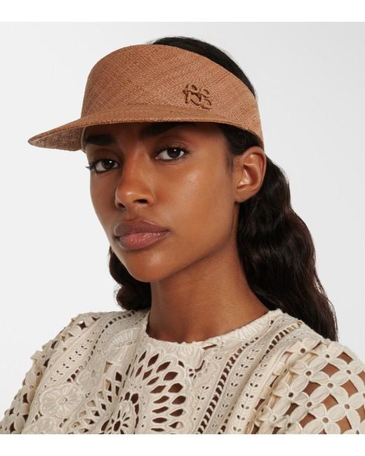 Ruslan Baginskiy Brown Logo Straw Visor