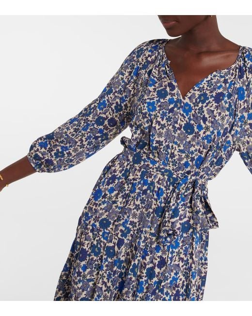 Abito Midi Maddy Con Stampa di Velvet in Blue