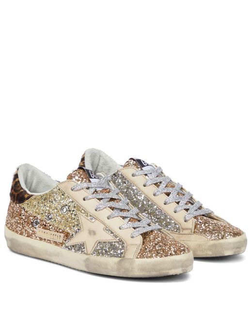 sparkly golden goose shoes