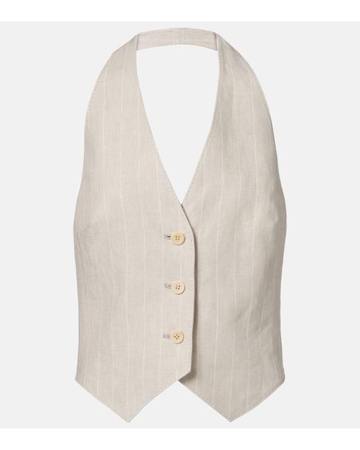 Chaleco Sauro De Lino Max Mara de color White