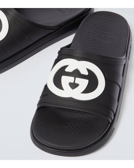 Gucci Black New Pursuit Slides for men