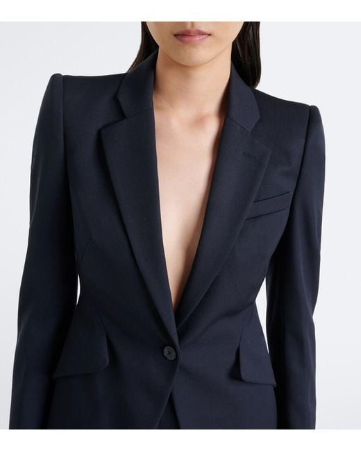 McQueen Blue Wool Blazer