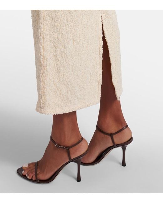 Montce White Petal Midi Dress