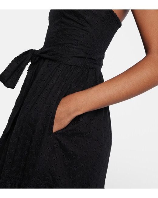 Poupette Black Thelma Strapless Cotton Maxi Dress
