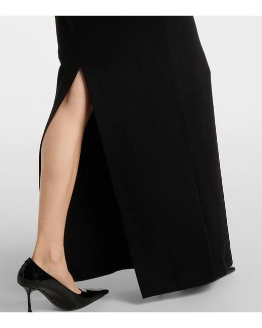 Solace London Black Long Serina Dress