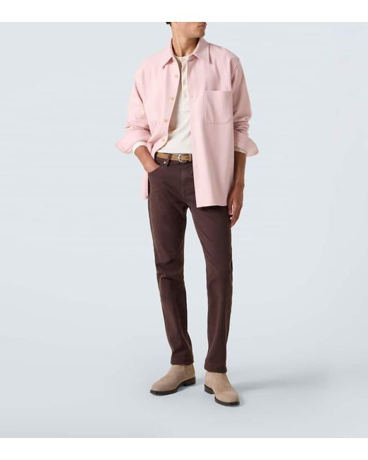 Jeans L'Homme Slim A Vita Media di FRAME in Brown da Uomo