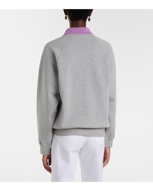 Versace Gray Cotton Jersey Sweatshirt