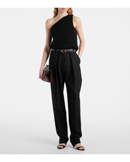 Rohe Black One-Shoulder Wool And Cashmere-Blend Top