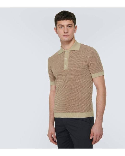Lardini Natural Cotton Polo Sweater for men