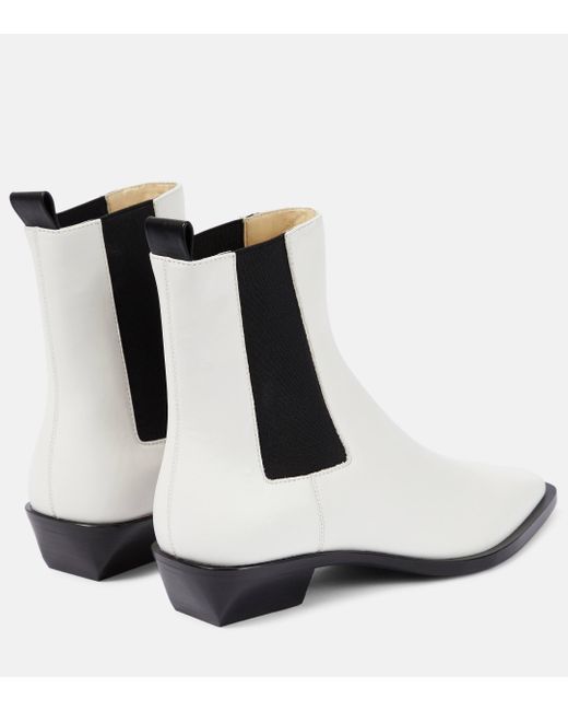 Jonathan Simkhai White Lennon Leather Chelsea Boots