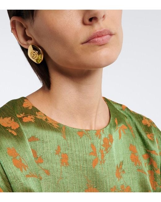 DEHANCHE Metallic Koru 14Kt-Plated Stud Earrings