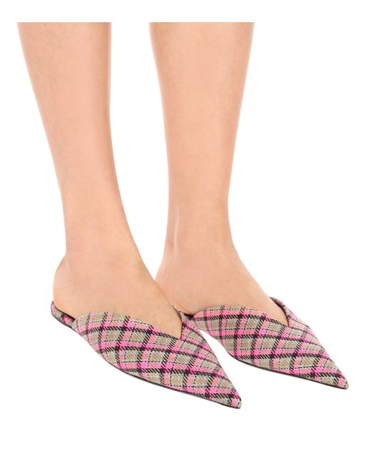 balenciaga pink knife mules