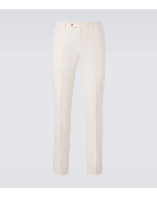 Pantalones Rectos Affonso De Lino Frescobol Carioca de hombre de color White