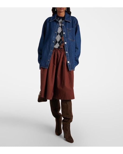 Camisa Oversized Ami De Cour De Denim AMI de color Blue