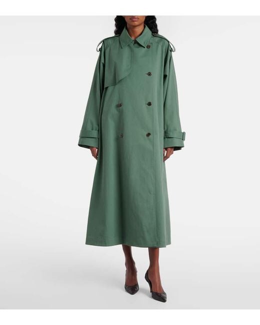 Gabardina Domeka En Sarga De Algodon The Row de color Green