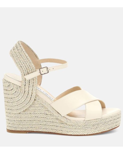 Sandali Espadrillas Dellena 100 di Jimmy Choo in Metallic