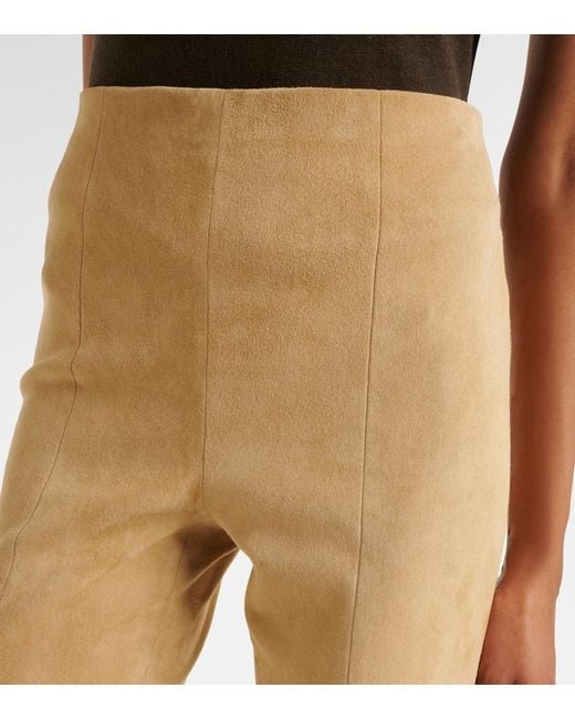Stouls Natural Gege Suede Flared Pants