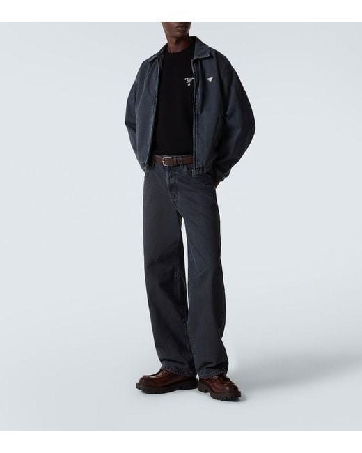 Pull En Cachemire A Logo Prada pour homme en coloris Black