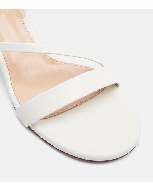 Gianvito Rossi White Betsey 45 Leather Sandals