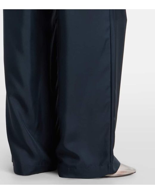 Rohe Blue Hose Mit Weitem Bein Aus Seide