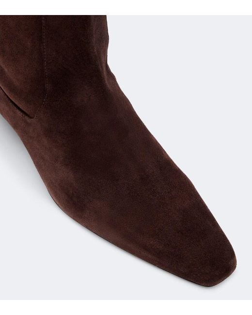 Staud Brown Wally Suede Knee-High Boots