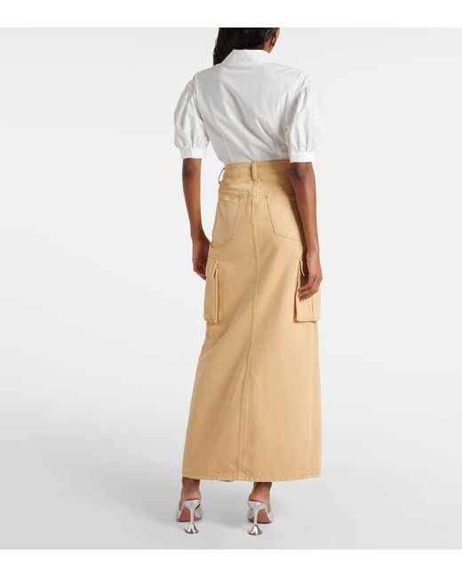 Self-Portrait Natural Verzierter Jeansrock