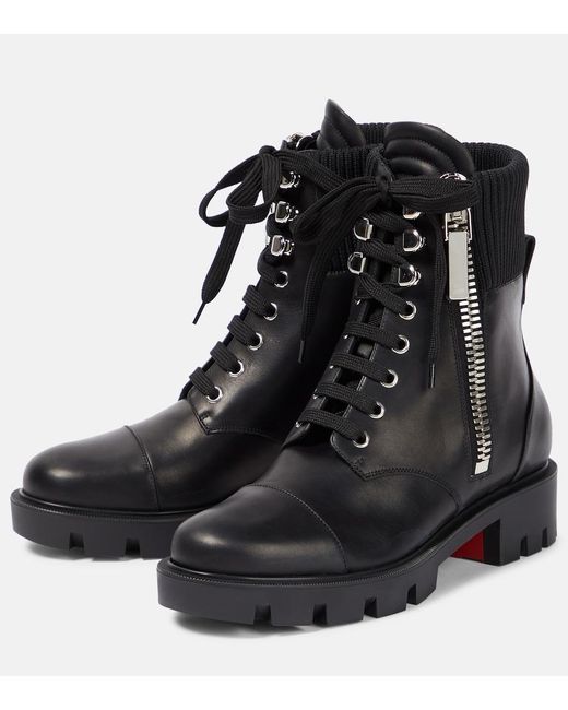 louboutin combat boots