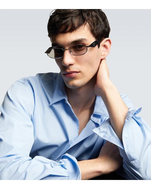 Prada Blue Oval Sunglasses for men