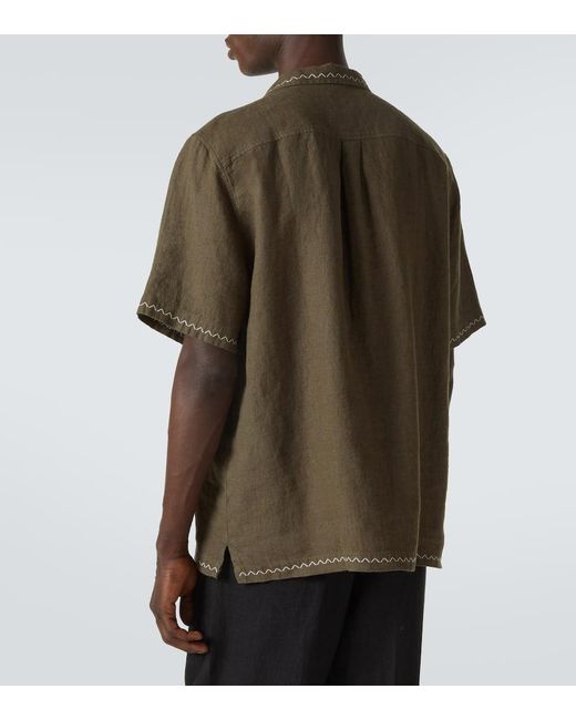 Camisa Bowling Flavio De Lino Bordado Frescobol Carioca de hombre de color Green
