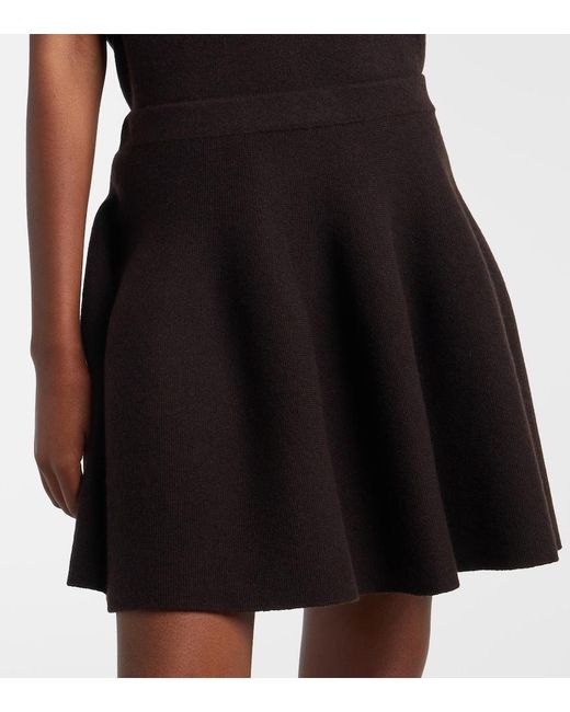 Lisa Yang Black Wren Cashmere Miniskirt
