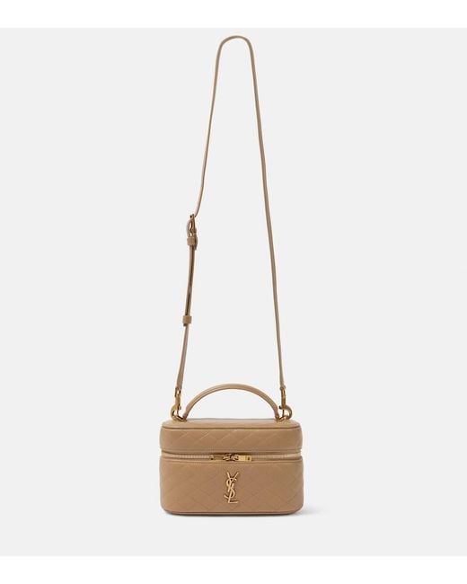 Saint Laurent Natural Schultertasche Gaby Aus Leder
