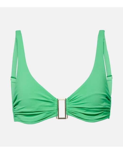 Top bikini Bel Air con ruches di Melissa Odabash in Green