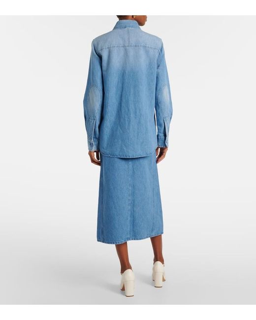 Gabriela Hearst Blue Jeanshemd John Austin