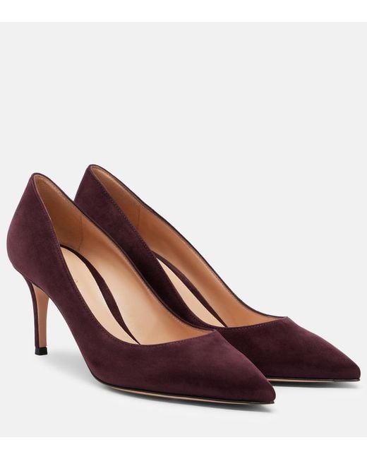 Gianvito Rossi Purple Gianvito Suede Pumps