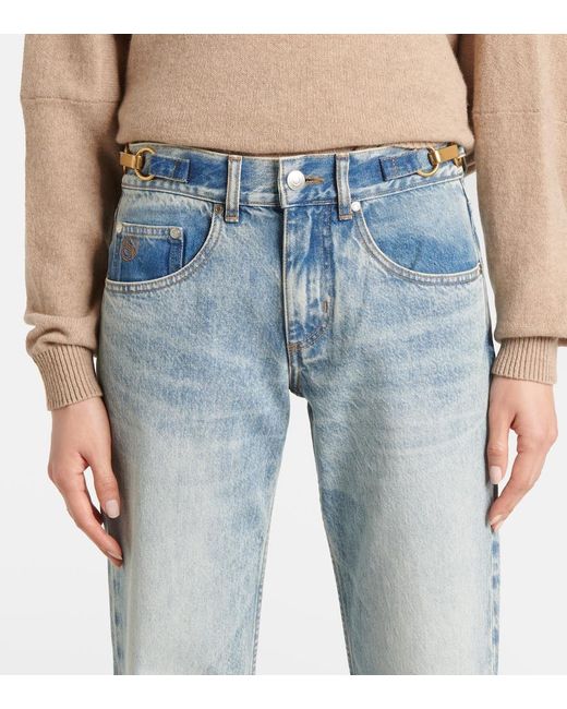 Stella McCartney Blue Low-Rise Flared Jeans